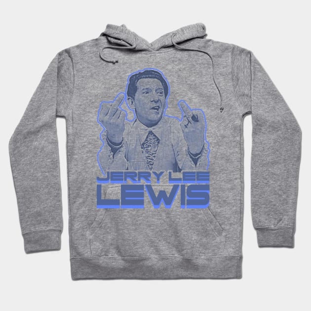 Jerry Lee Lewis :: Vintage Rockabilly FanArt Hoodie by darklordpug